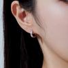 [Park So-hyun, Wearing Ichilin Easy] 14kgf Bold Ring Cubic One-Touch Earrings Silver 925 Ear0084