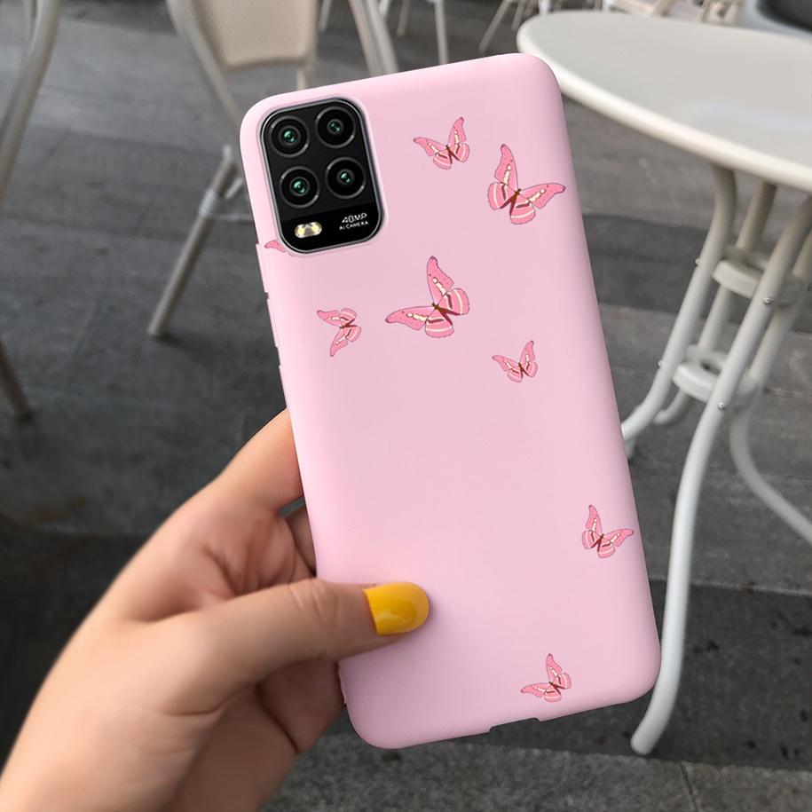 For Xiaomi Mi 10 Lite 5G Case Cute Cartoon Cow Soft-Touch Silicone Bag Back Cover For Xiomi Mi 10 Lite 5G Protector Bumper Funda