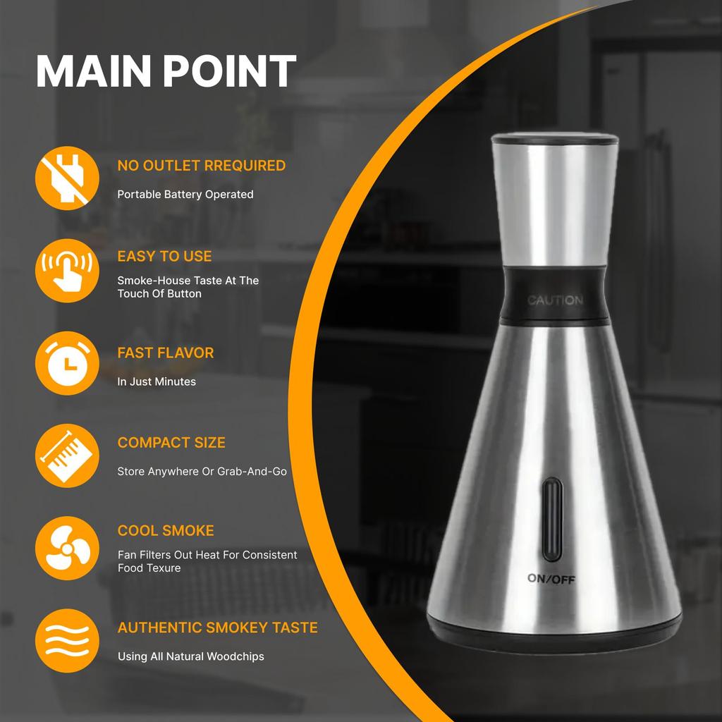 Smoking Gun Food Smoker and Tools Set, Portable Hand-held Smoke Infuser for Cocktails Drinks, Kitchen Accessories