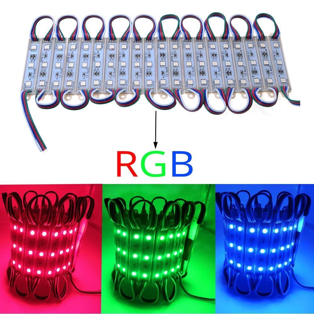 20X 5050 SMD 3LED модулей водонепроницаемые IP65 DC 12V свет белый зеленый красный синий теплый белый светодиодные фонари для объемных букв