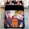 Naruto Comic Pattern Bedding Set Duvet Cover And Pillowcases Soft Lightweight For Students
