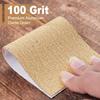 LEONTOOL Sandpaper Roll, 100 Grit, 70mm Wide X 18m Long, Self-Adhesive Sandpaper Roll, Yellow Sandpaper Roll, PSA Roll, Sanding Disc, Gauze Roll, Fine