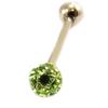[L4508] - Green 'Crystal' Steel Barbell