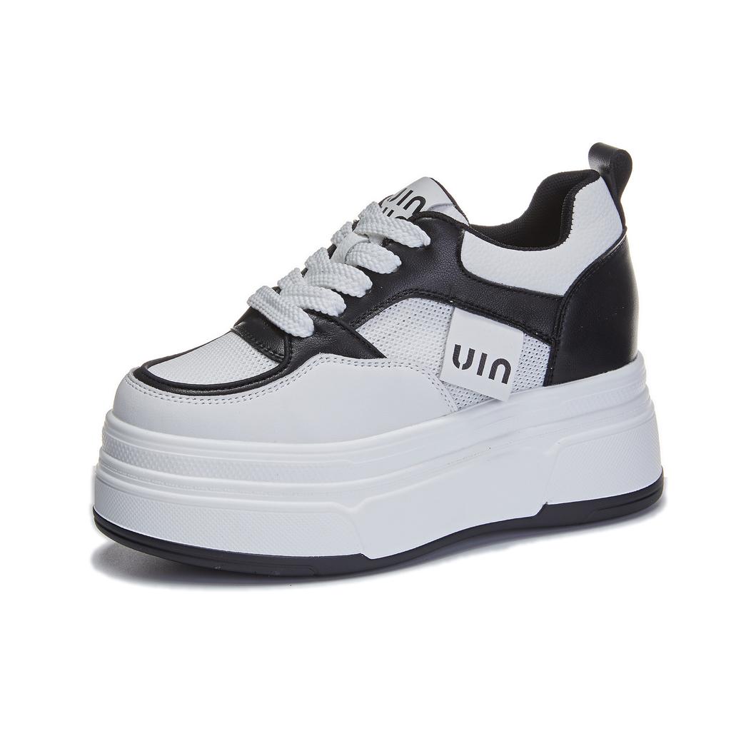 9 см натуральная кожа женские весенние кроссовки на танкетке на платформе осенние массивные удобные туфли на каблуках женские модные дышащие женские