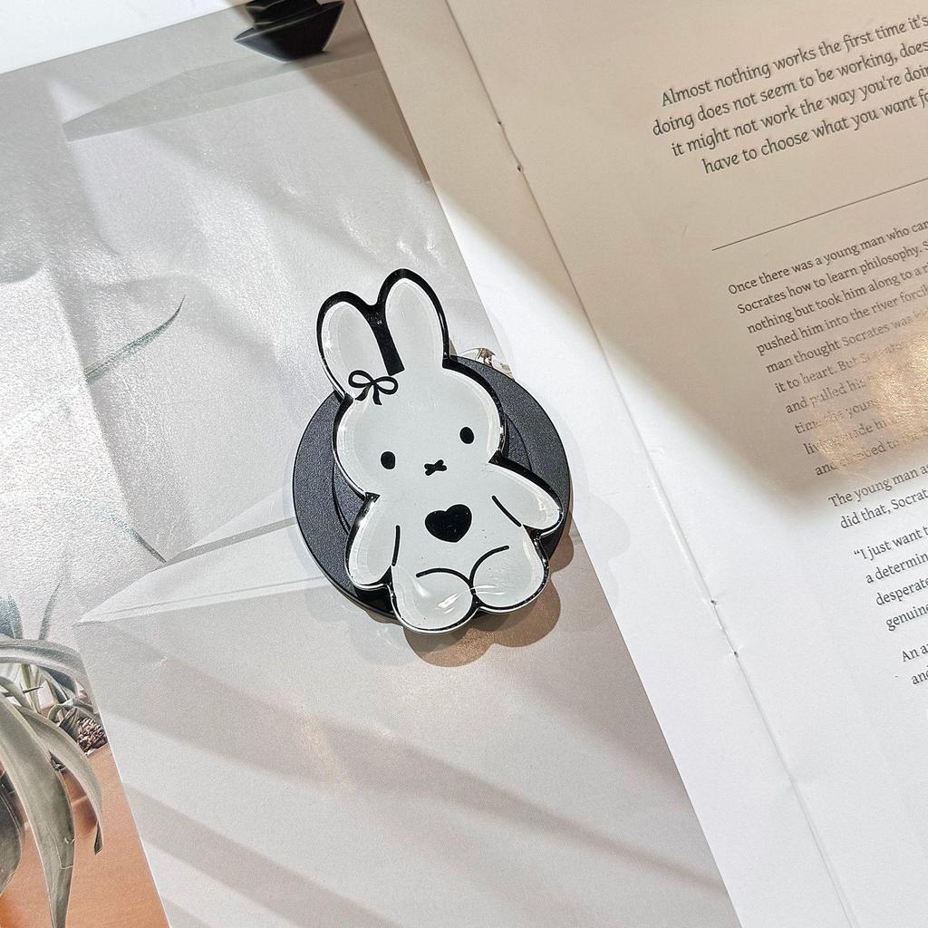 Модный Магнитный Противоударный Чехол Miffy для iPhone 17/16 Pro Max - Серый/Белый