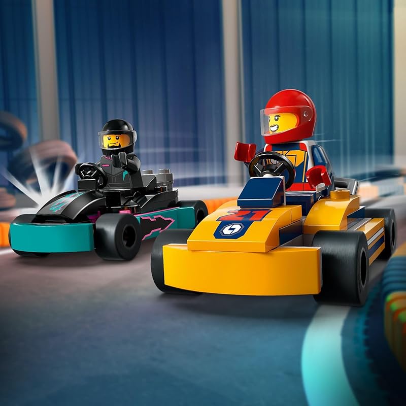 Lego city картинг и гоночный автомобиль игрушки игрушка подарок на день рождения блок Образовательный образование мальчик девочка ребенок 5 лет 6 лет 7 лет 8 лет