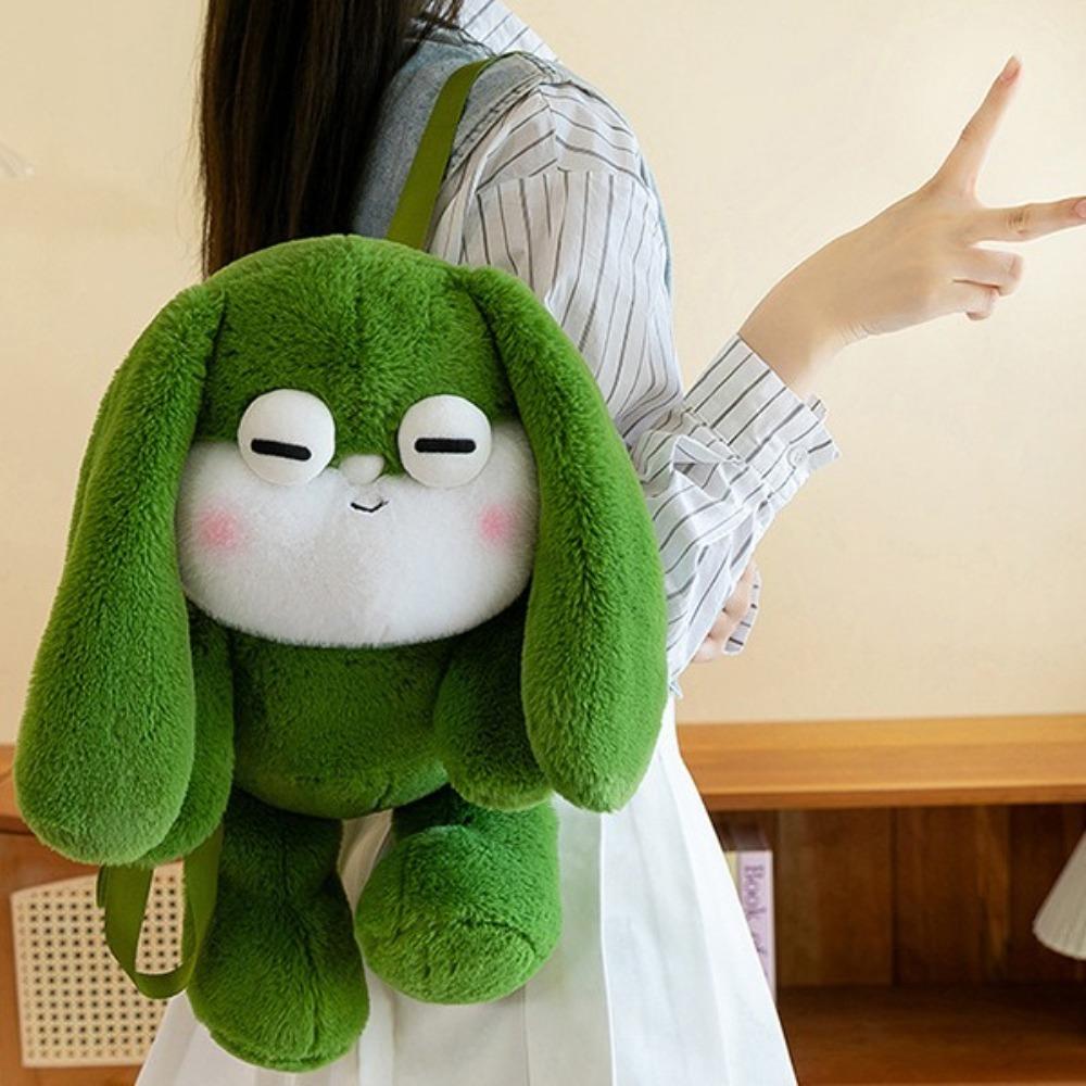Cartoon Rabbit Plush Backpack Soft Cartoon Animal Backpack Cute Rabbit Plush Toy Ladies