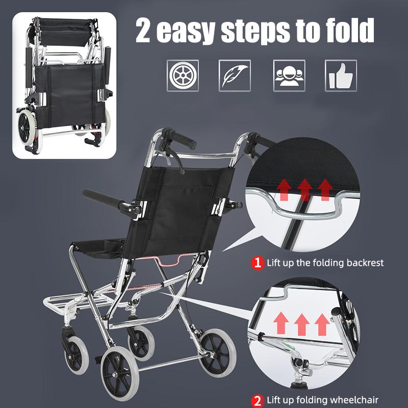 Складная инвалидная коляска для пожилых людей, скутер, портативный маленький простой складной легкий туристический самолет, доступный