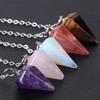 Turquoise Gemstone Rock Rose Quartz Amethyst Crystal Reiki Pendulum Pendant Amulet Natural Stone