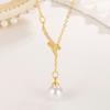 Imitation Pearl Pendant Necklace for Women Korean Niche Design Simple and Light Luxury Necklace