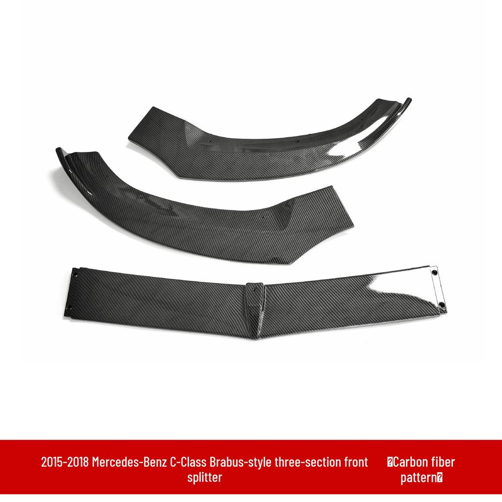 Front Lip & Rear Spoiler Deflector for 2015-2018 Mercedes-Benz C-Class W205 C260 C200