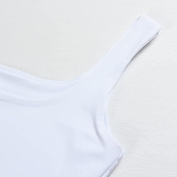 Женский кроп-топ без рукавов на тонких бретелях с квадратным вырезом, облегающий