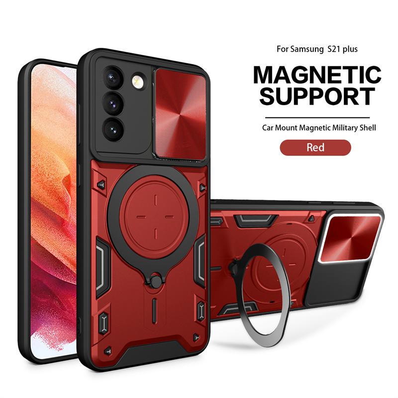 For Samsung Galaxy S21 Plus Case Shockproof Armor Magnetic Holder Ring Phone Cases For Galaxy S 21 FE S21 Ultra S21FE Back Cover