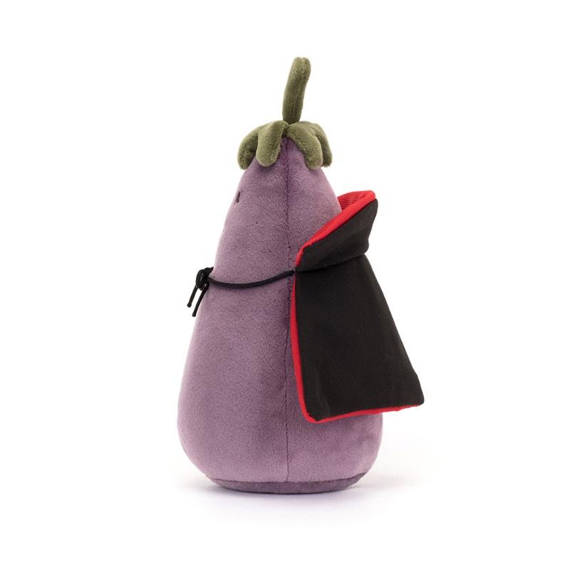 Jellycat Серия Хэллоуин Оживленный Баклажан Кукла Вампир Плюшевая Кукла Сидячая 16 см высотой