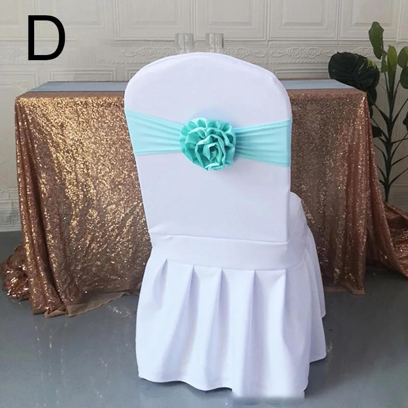 Однотонные атласные ленты для спинок стульев, цветочные ленты, изящные свадебные украшения для стульев, банты, реквизит для отелей, эластичные ленты для банкетных стульев 10-100 шт.