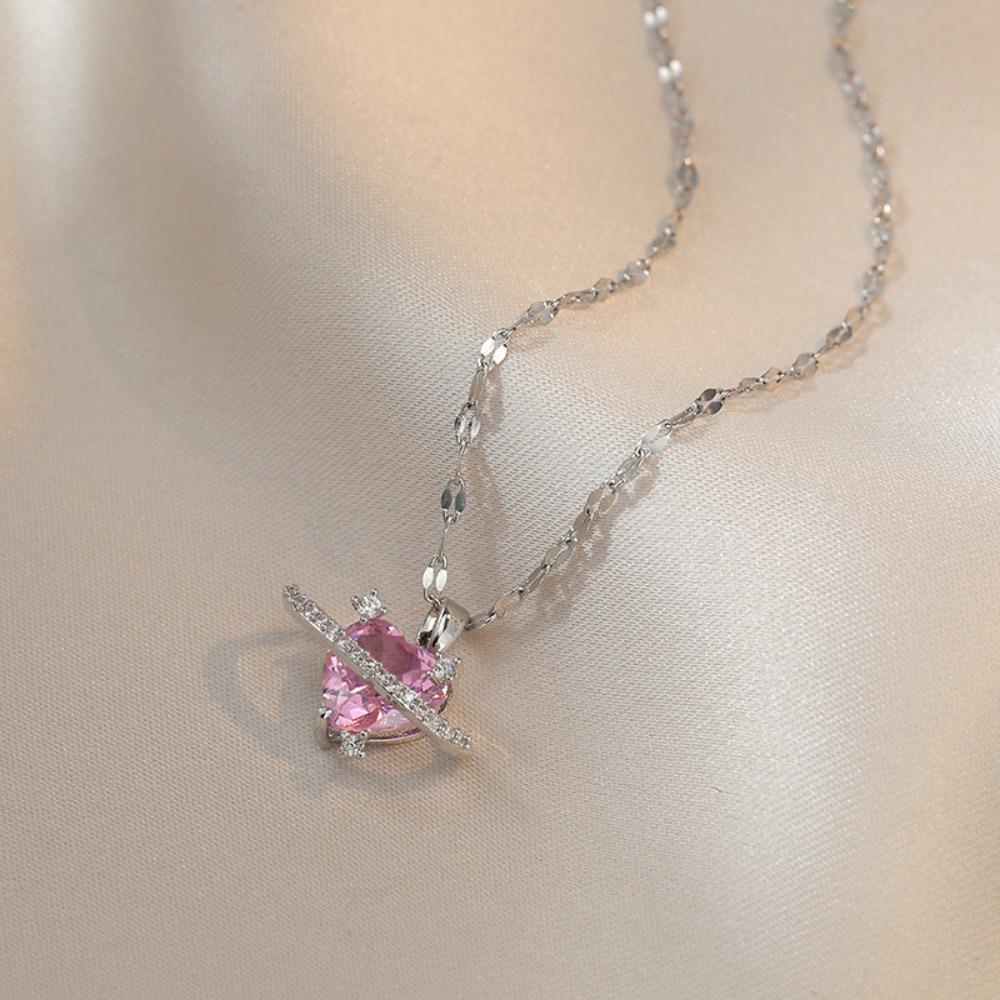 Ожерелье с подвеской «Планета любви» Женский темперамент Подвеска «Сатурн» Цепочка на ключицу