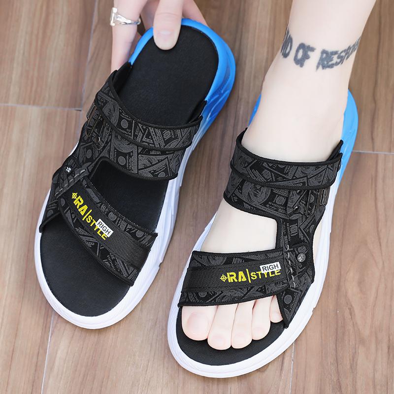 Модные мужские сандалии, тапочки без застежек, легкая удобная мужская обувь для отдыха на природе, высококачественные дизайнерские мокасины, повседневные пляжные мужские тапочки