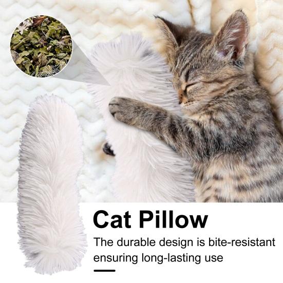 Плюшевая подушка для кошек, устойчивая к укусам, мягкая длинная подушка для домашних животных со звуковой бумагой, эмоционально успокаивающая