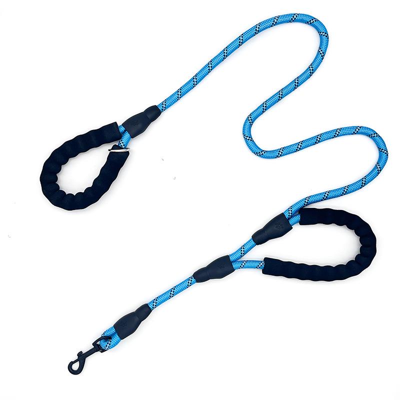 Double Handle Reflective Large Dog Leash with Logo