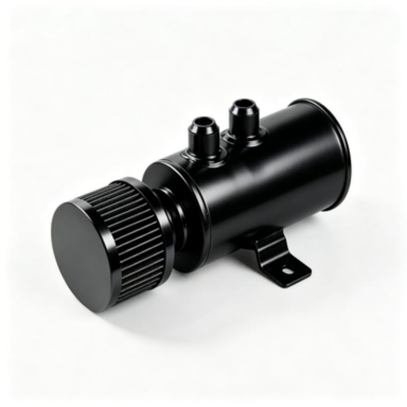 Oil Catch Can 0.75L Black AN10 Connector with Air Filter