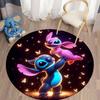 1pc Anna & Stitch Round Area Rug , Playroom Bedroom Living Room Indoor Decor Rug , Perfect for Leisure Areas , Bedside , Cloakroom , and Out