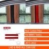 For BMW 7 Series G11 G12 2015- Real Carbon Fiber Sticker Rear window C-pillar Panel strip Car ide decorative Accessories