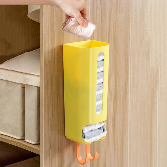 Пластиковый держатель для пакетов, настенный органайзер для нижнего белья, диспенсер для продуктовых пакетов, дизайн с мультяшной уткой, ящик для хранения нижнего белья для гардероба, шкафа, спальни