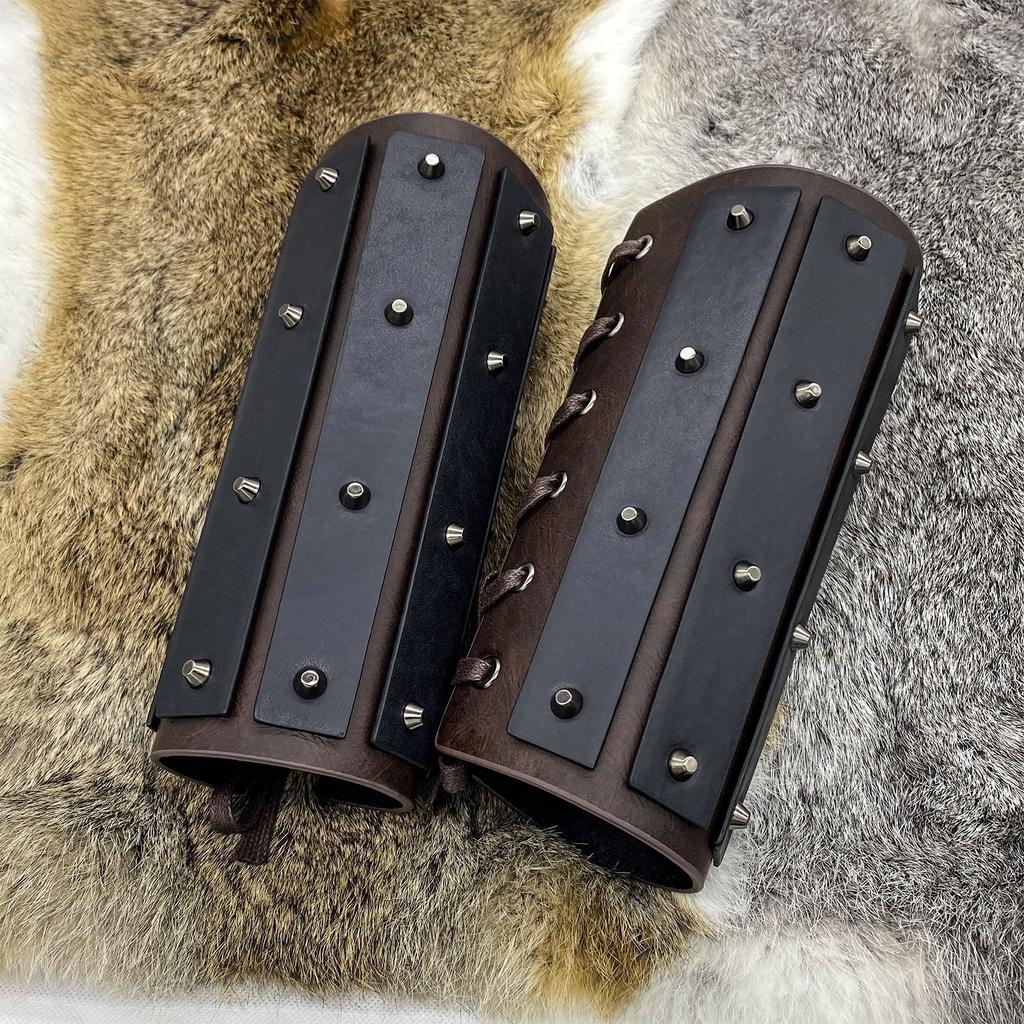 Винтажный напульсник с заклепками и шипами, средневековые доспехи, косплей, аксессуары для костюма для вечеринки, ролевая игра, ренессансный наруч