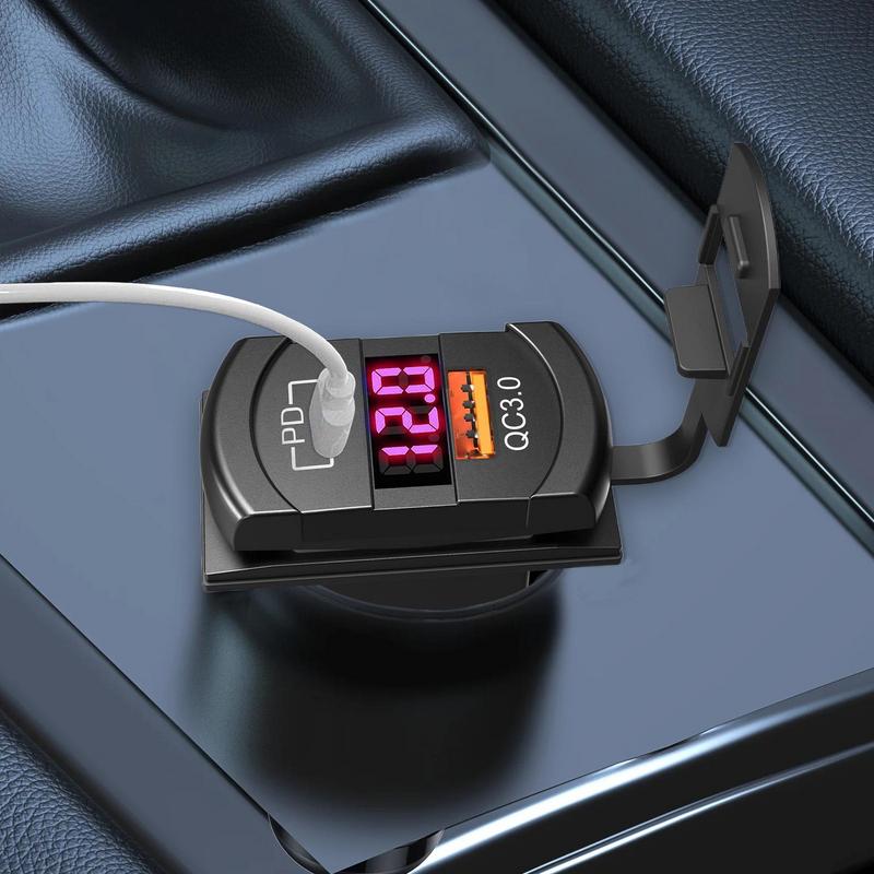 Автомобильное зарядное устройство QC3.0 PD3.0 QC3.0 Быстрая зарядка Тип C Автомобильное зарядное устройство USB-адаптер для автомобильного сотового телефона Автомобильные зарядные устройства для автомобилей RVs