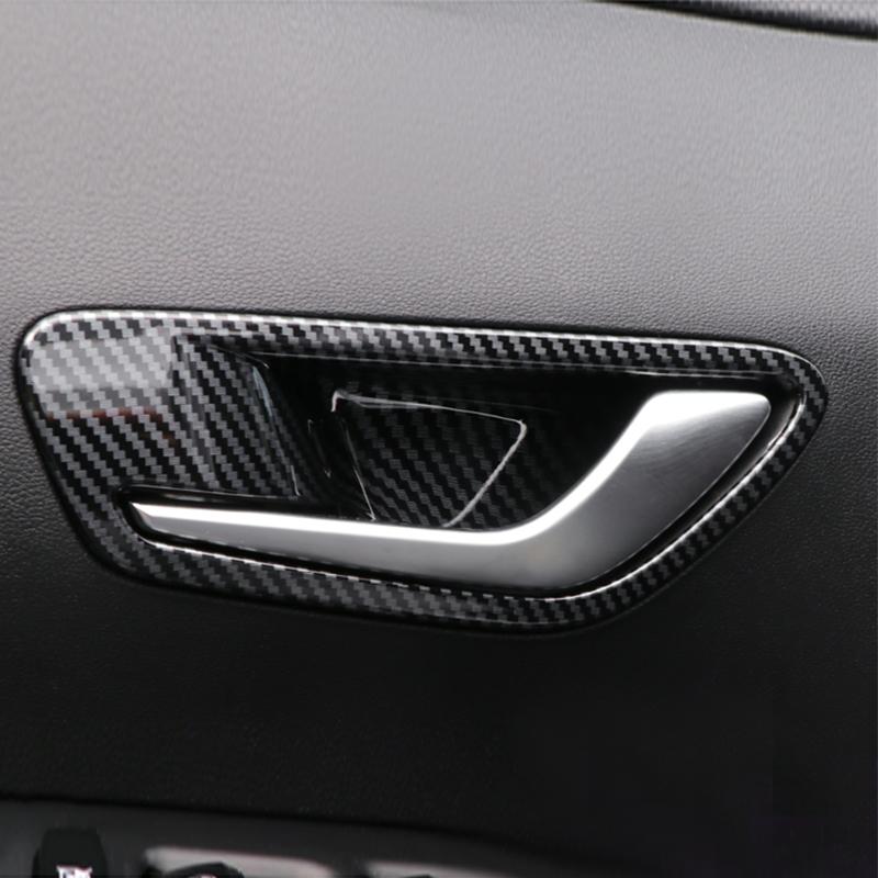 Для Hyundai Tucson NX4 2021 2022 2023 гибридный автомобиль N Line внутренняя дверная ручка чаша отделка рама крышка ABS углеродное волокно аксессуары