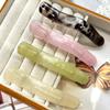 Jelly Colour Slim Bangs Clip Barrettes Duckbill Clip Women's Simple Leopard Hair Clip,Korean Hair Barrettes Hair Accessories