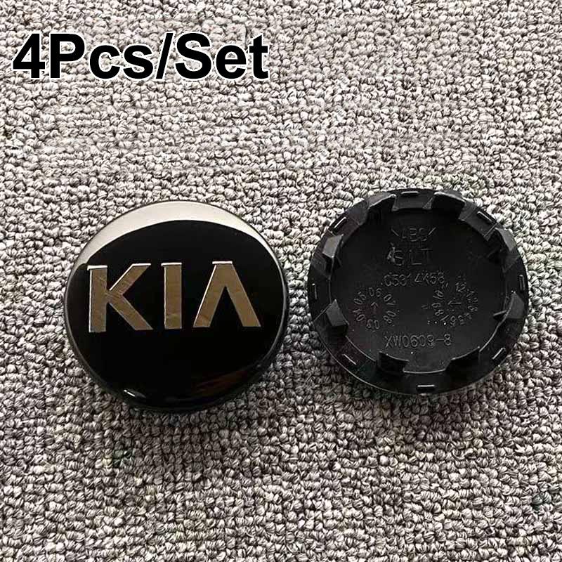 BTQNM1 4Pcs 58mm Car Wheel Center Hub Caps Logo Cover Accessories For KIA K5 K9 Sorento Ceed Sportage Carnival Stinger Forte Niro Caden