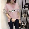Футболка с коротким рукавом для женщин 2025 новая летняя свободная студенческая европейские товары большая версия одежды бренда Shangchao ins