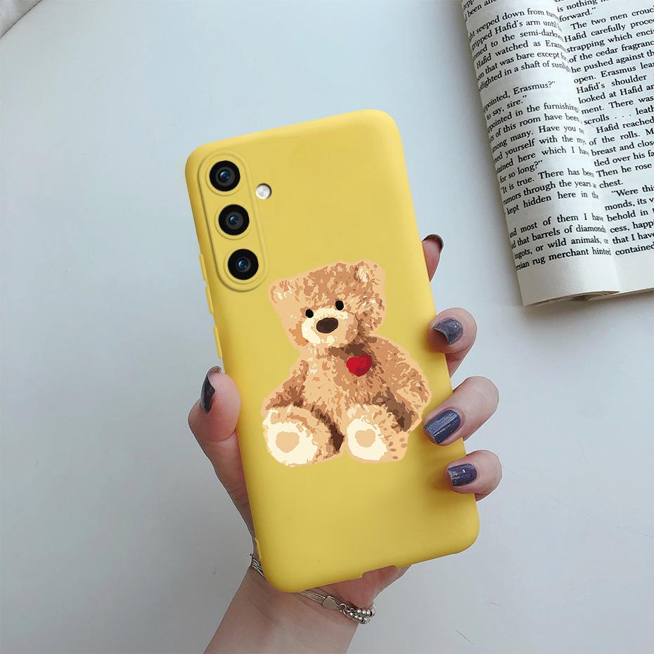 Для Samsung Galaxy S23 FE 5G Матовый чехол для телефона Милый мультяшный кот Мягкая силиконовая задняя крышка Для Samsung S23 FE S23FE S 23 FE 5G Чехол