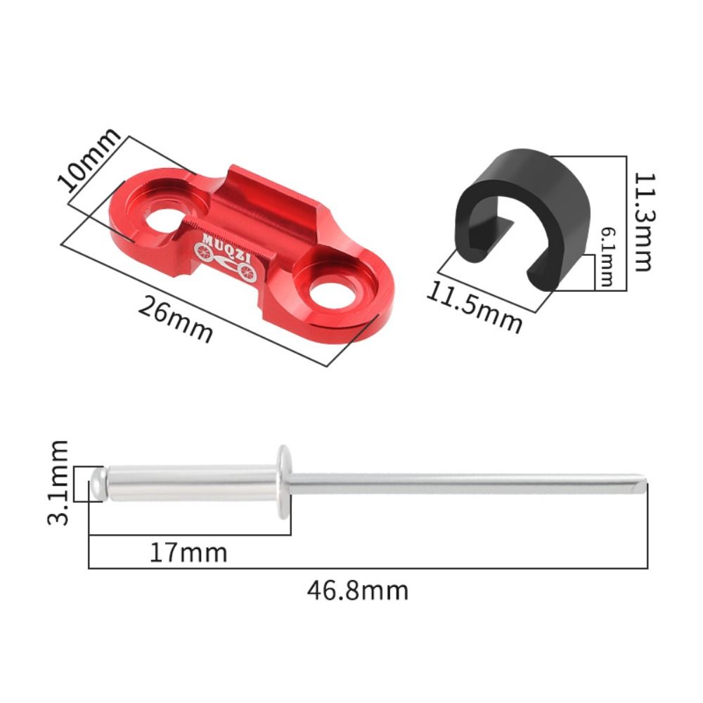 Stable Bicycle Brake Cable Guide Universal Wire Tube Clamp Pipe Buckle Base Road Bike