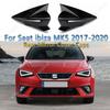 Для Seat ibiza V MK5 KJ1 KJG 2 шт. глянцевый черный/карбоновый чехол для зеркала заднего вида, накладки, рамка, 2017-обвесы