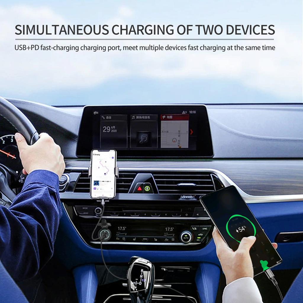 12V-24V Car   QC3.0 Fast Charging USB and PD Dual Port   for Car Motorcycles,  h Bikes, SUVs, Boats IP66 Waterproof Multiple   A