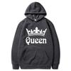 Fashion Casual Hoodies Sweatshirt Couples Hooded Pullover Hoodies Print King Queen Spring Winter Tops Men/Women Clothing