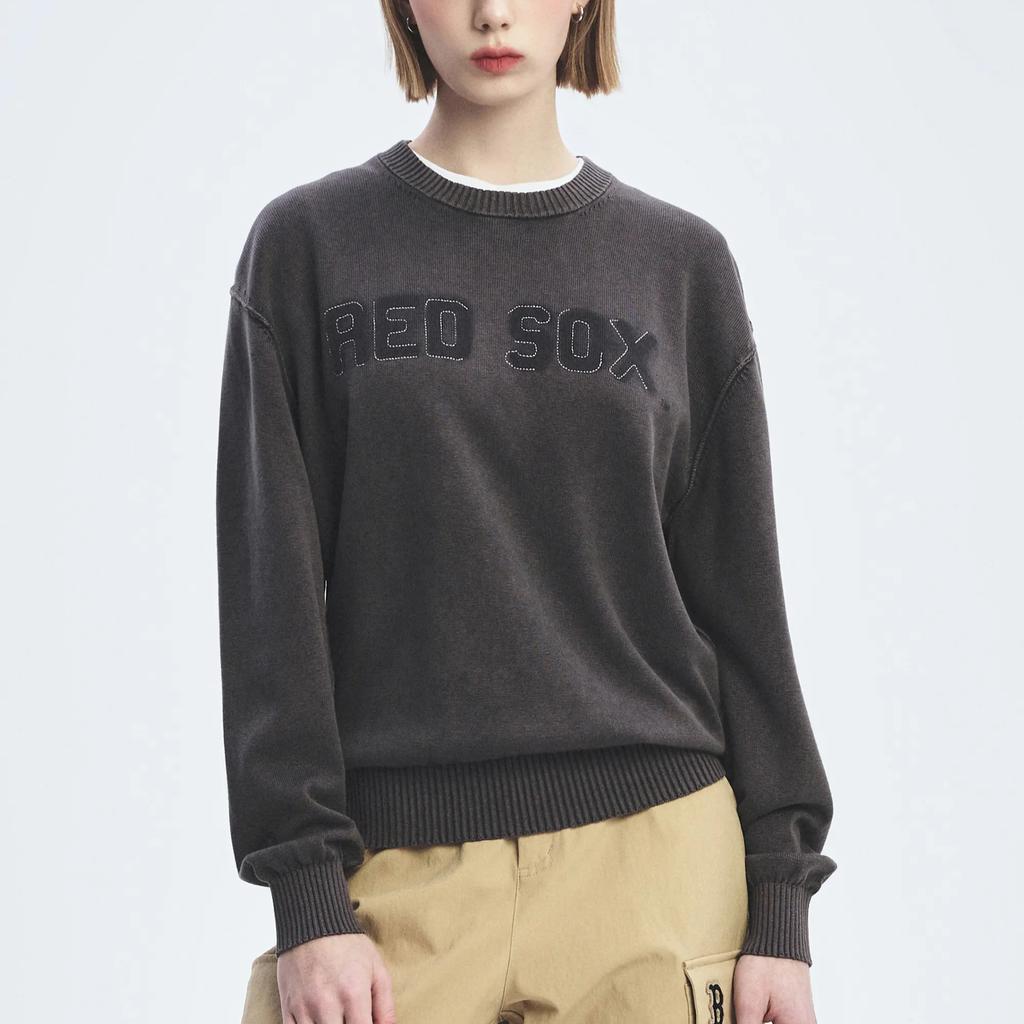 New MLB Basic Boston Red Sox Knitwear Unisex Charcoal Gray 3AKPB0251-43CGD