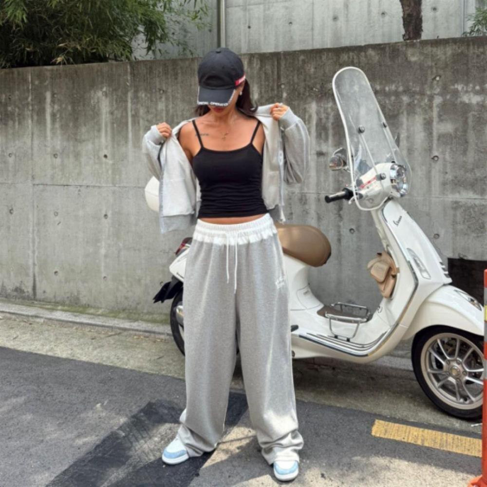 New ArrivalS Open Run Women S Fall Crop Hoodie Zip Up And Pocket Wide pantS Set
