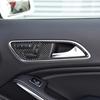 5Pcs For Mercedes Benz CLA GLA Carbon Fiber Interior Door Handle Cover Trim