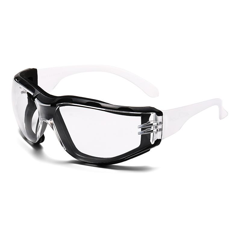 Non-polarized Fashion Work Safety Goggles Men Women Transparent Lens Windproof Dustproof Outdoor Cycling Protection Eyeglasses