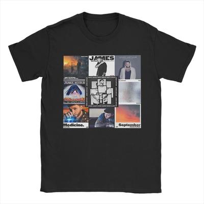 Мужская Женская Футболка с Альбомом Джеймса Артура для Поклонников Музыки из Чистого Хлопка с Принтом Топ Одежда
