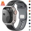 Силиконовый ремешок для Apple Watch Series 10 46 мм 42 мм 41 мм 45 мм 44 мм 40 мм Ultra 2 49 мм спортивный дышащий ремешок для Iwatch Series 10 9 8 7