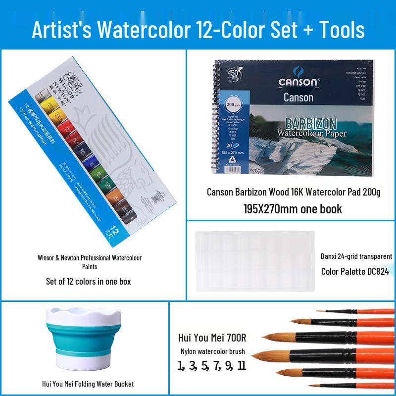 Профессиональный набор акварели Winsor & Newton для художников и начинающих