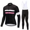 Riding Bicycle Jerseys Cycling Clothing Set Men/Women Long Sleeve White Bib Pants Bicycle Clothes Suit