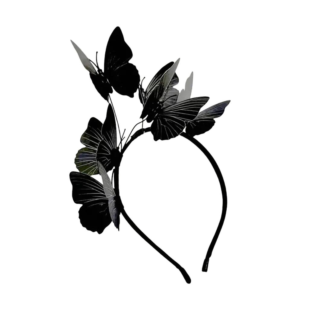 Yousheng Женская повязка на голову с разноцветными бабочками Декор Свадебная повязка на голову Вечеринки Косплей Хэллоуин Аксессуары для волос
