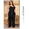 Large Size Camisole Sling+Pants Pajamas Women Summer Bathrobe Sexy Dressing Gown Home Dress Ice Silk Homewear Suit