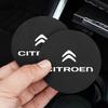 TXBB4 2PCS Citroen Emblem Badge Car Anti Slip Mat Coaster Water Cup Slot For Citroen C8 DS3 C6 C3 Vts C4 Saxo C4L C5 C2 C1 Xsara C3-XR