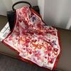 Retro 70*70 Square Scarf Colorful Silk Scarf Women Neck Scarf All-Match Shawl  Trendy Headscarf Women'S Accessories Gifts